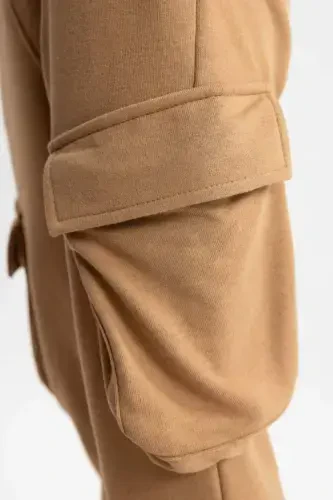 Erkek Çocuk Kargo Cepli Beli Bağcıklı Lastikli Paça Jogger Pantolon B6631A824SP - 5