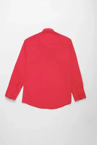 Erkek Çocuk Kırmızı Gömlek-Kırmızı - 3
