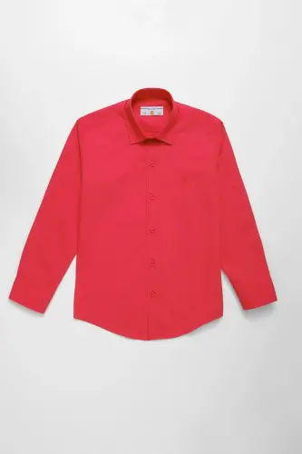 Erkek Çocuk Kırmızı Gömlek-Kırmızı - DOCTOR JUNIOR (1)