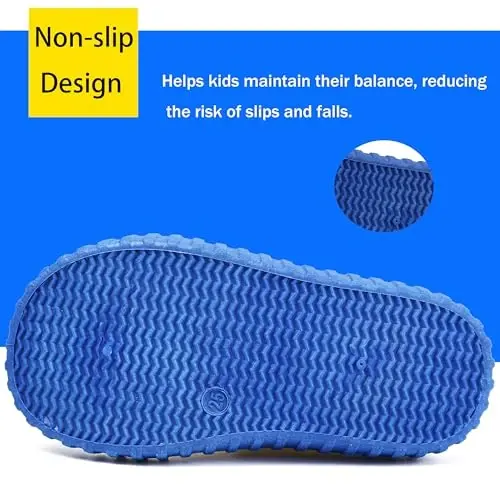 Boy's Girl's Toddlers Canvas Shoes Slip-On Lightweight Kids Sneakers Hook and Loops Casual Skin-Friendly Walking Running Shoes with Multicolor Sole (Toddler/Little Kids) - 4