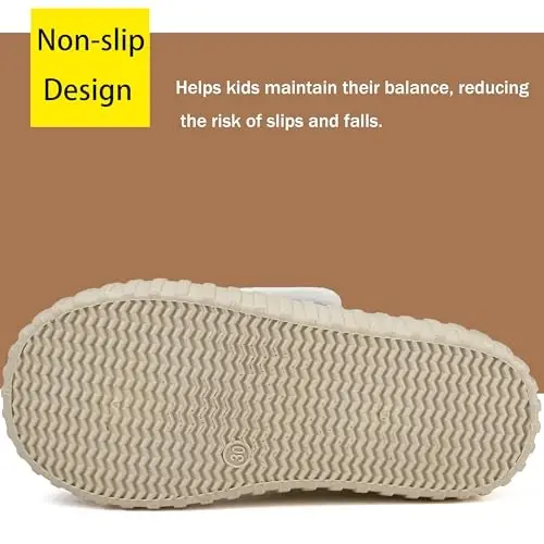 Boy's Girl's Toddlers Canvas Shoes Slip-On Lightweight Kids Sneakers Hook and Loops Casual Skin-Friendly Walking Running Shoes with Multicolor Sole (Toddler/Little Kids) - 4