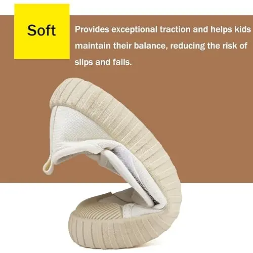 Boy's Girl's Toddlers Canvas Shoes Slip-On Lightweight Kids Sneakers Hook and Loops Casual Skin-Friendly Walking Running Shoes with Multicolor Sole (Toddler/Little Kids) - 5