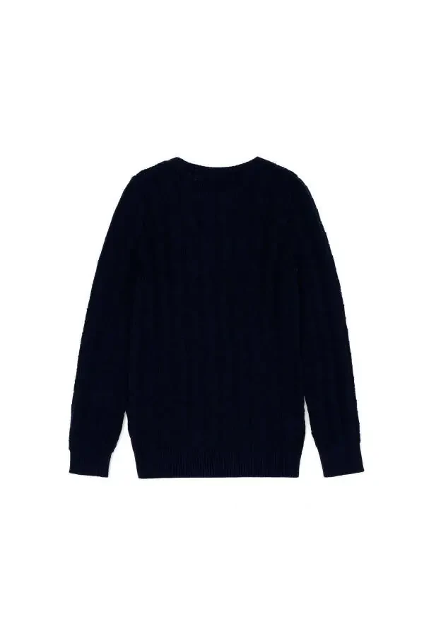 Erkek Çocuk Lacivert Basic Bisiklet Yaka Kazak 50269032-VR033-164809 - 5