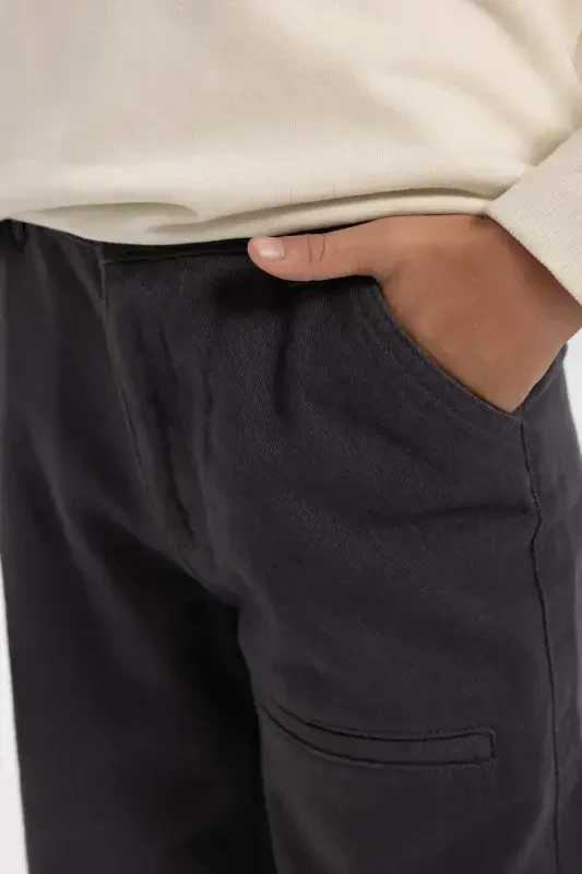 Erkek Çocuk Loose Fit Standart Paça Gabardin Pantolon A5728A823WN - 5