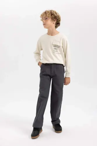 Loose Fıt Standart Paça Gabardin Pantolon Erkek Çocuk A5728A823WN - Antrasit-AR58 - 3