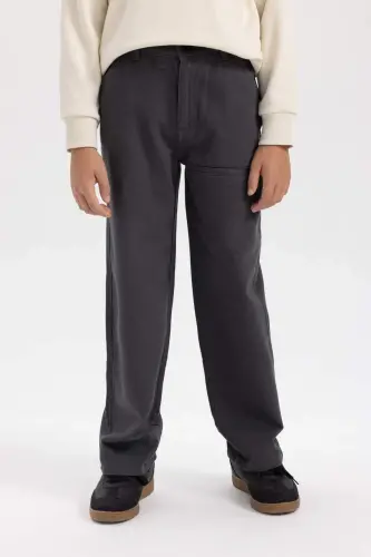 Loose Fıt Standart Paça Gabardin Pantolon Erkek Çocuk A5728A823WN - Antrasit-AR58 - 4