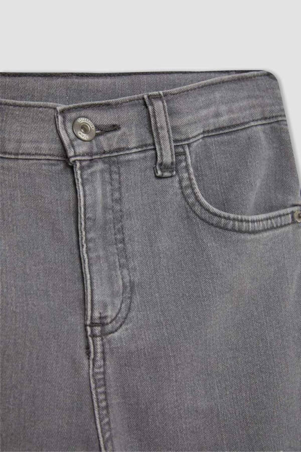 Erkek Çocuk Loose Fit Standart Paça Jean Pantolon Açık Gri - 2