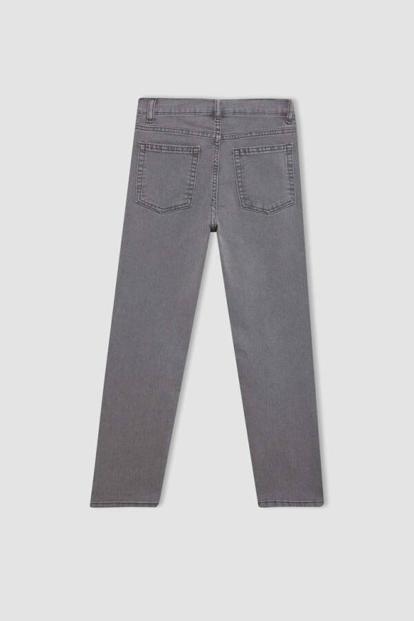 Erkek Çocuk Loose Fit Standart Paça Jean Pantolon Açık Gri - 4