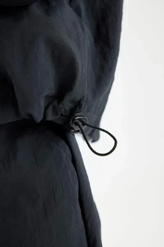 Erkek Çocuk Oversize Geniş Kalıp Fermuarlı Yaka Paraşüt Uzun Kollu Gömlek D0331A824AU - 4