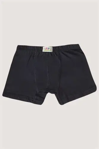 Erkek Çocuk Pamuklu Yumuşak ve Esnek Likralı Boxer 3'lü Lacivert Gri Mavi - BÜYÜKBEDENIZ (1)