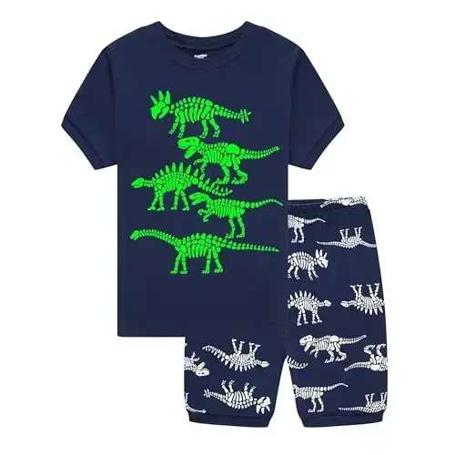 Boys Pajamas 100% Cotton Toddler 2 Piece Short Sleeve Pjs Kids Summer Sleepwear Clothes Set 3t-10t - 3