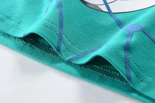 Erkek Çocuk Pijama Kısa Takım İtfaiye Kamyonu Pamuklu 2 Parça Pijama Ekskavatör Gece Kıyafeti Yazlık Kıyafetler Çocuk Pijama Takımı Beden 1-7 Yaş - 4
