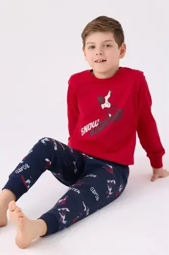 Erkek Çocuk Pijama Takımı Kırmızı - 1