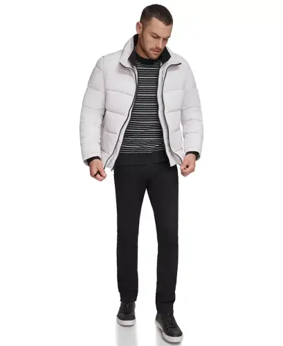 Men's Puffer With Set In Bib Detail, Created for Modazone-Frost - CALVIN KLEIN (1)