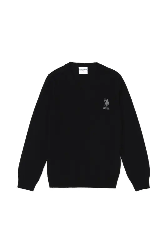 Erkek Çocuk Siyah Bisiklet Yaka Basic Kazak 50269409-VR046 - 142329 - U.S. POLO ASSN.