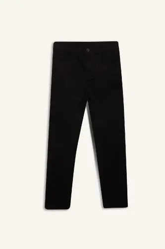 Erkek Çocuk Siyah Düz Paça Gabardin Basic Düz Pantolon X4224a624sm - Siyah-BK27 - 8