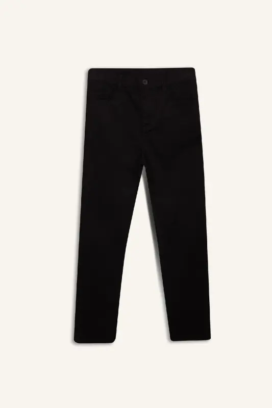 Erkek Çocuk Siyah Düz Paça Gabardin Basic Düz Pantolon X4224a624sm - Siyah-BK27 - 8