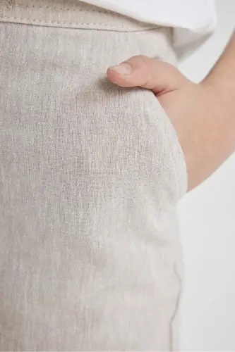 Erkek Çocuk Standart Paça Keten Karışımlı Pantolon Z1706A624SM - 7