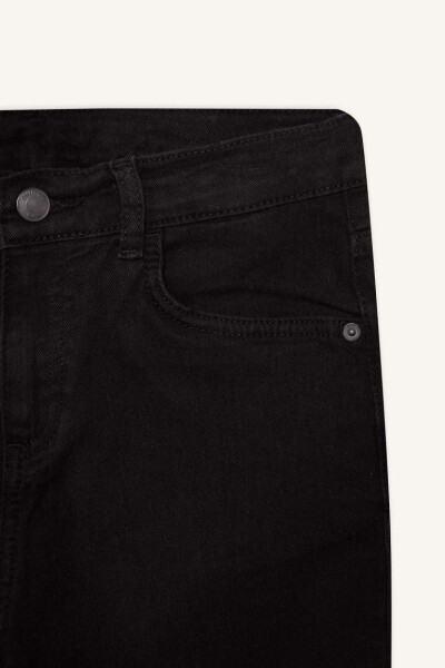 Erkek Çocuk Straight Fit Standart Paça Jean Pantolon Siyah - 7