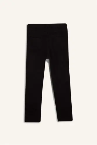 Erkek Çocuk Straight Fit Standart Paça Basic Düz Jean Pantolon-Siyah - 10