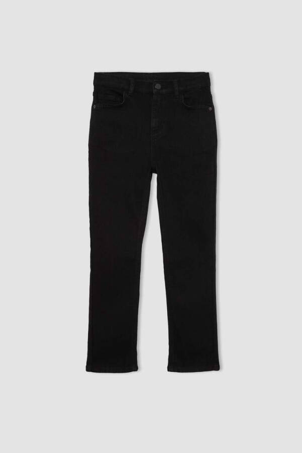 Erkek Çocuk Straight Fit Standart Paça Jean Pantolon Siyah - 16