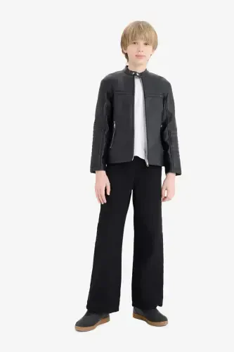 Erkek Çocuk Su İtici Suni Deri Ceket Mont C4320A824AU - Modazone (1)