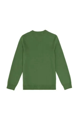 Erkek Çocuk Yeşil Basic V Yaka Kazak 50294200-VR054 - Yeşil - 2