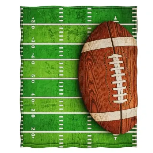 Jekeno Football Gifts Blanket for Boys Teens Girls, Sport Gifts for Adult Kids, Football Accessories Decor for Age 2-10 Year Old - 3