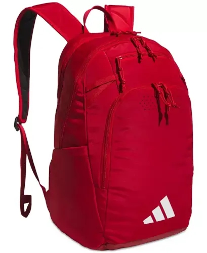 Men's Multiple Zippered Pockets Backpack Messenger - Dark Red 