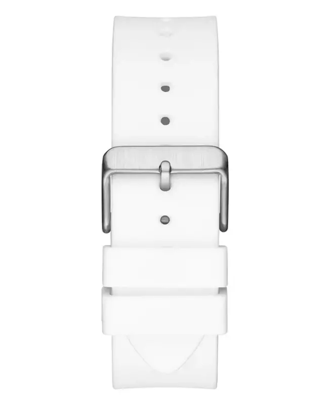 Men's Multi-Function White Silicone Strap Watch 43mm - White - 3