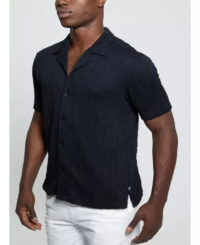 Men's Colton Knit Shirt - Black - GUESS