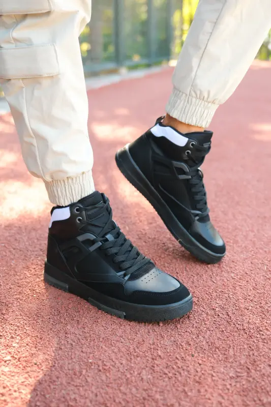 Erkek Comfort Sneaker Bot 001263 Siyah Füme-Siyah Füme - 8