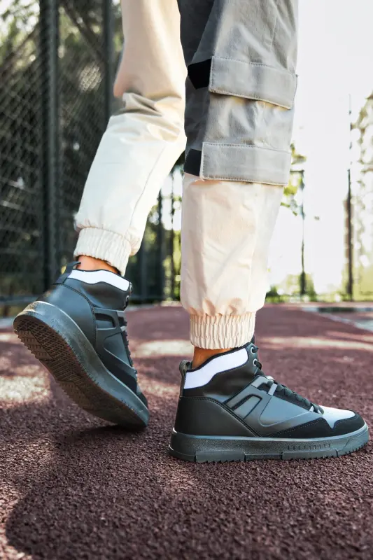 Erkek Comfort Sneaker Bot 001263 Siyah Füme-Siyah Füme - 11