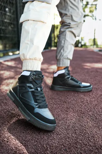 Erkek Comfort Sneaker Bot 001263 Siyah Füme-Siyah Füme - 1