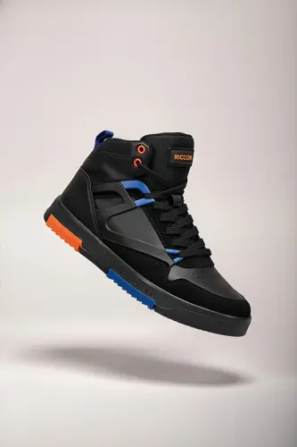Erkek Comfort Sneaker Bot 001263 Siyah Saks - 11