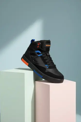 Erkek Comfort Sneaker Bot 001263 Siyah Saks - 13