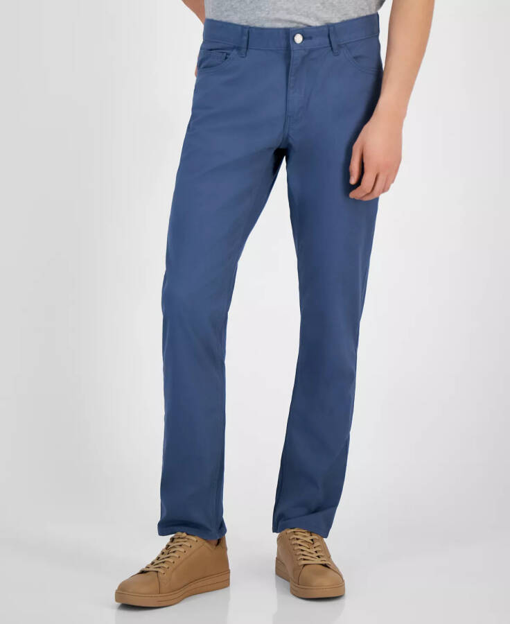 Erkek Dar Kalıp Chambray Pantolon - 5