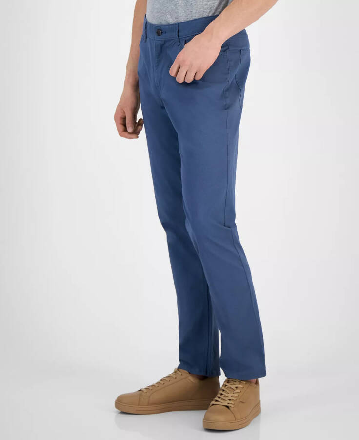 Erkek Dar Kalıp Chambray Pantolon - 8