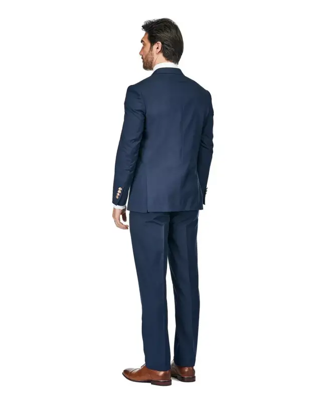 Men's Slim Fit 2-Piece Double Breasted Suit - Navy - 3