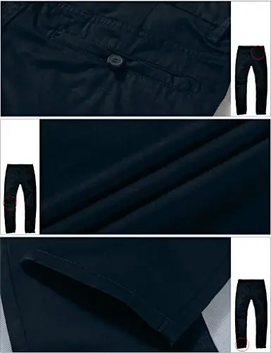 Match Men's Slim Tapered Stretchy Casual Pants - 5