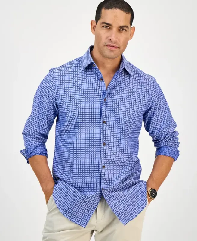 Men's Debala Plaid Shirt, Created for Modazone - Blue Combo - 1