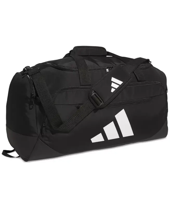 Men's Medium Defender Logo Duffel Bag - Black - ADIDAS