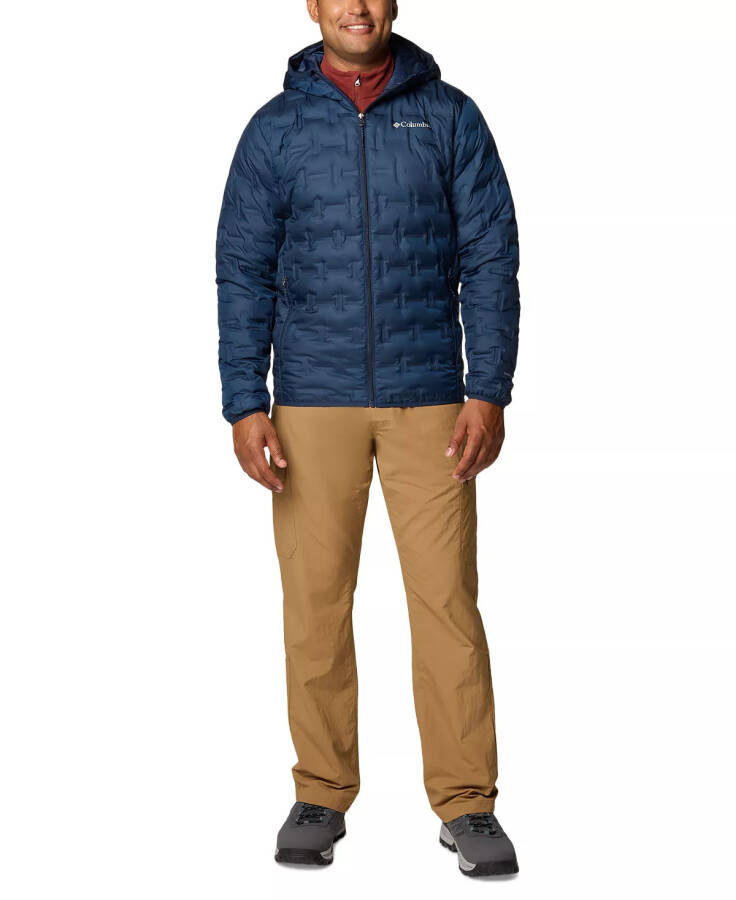 Erkek Delta Ridge II Down Zip-Front Kapüşonlu Mont Collegiate Navy - 7