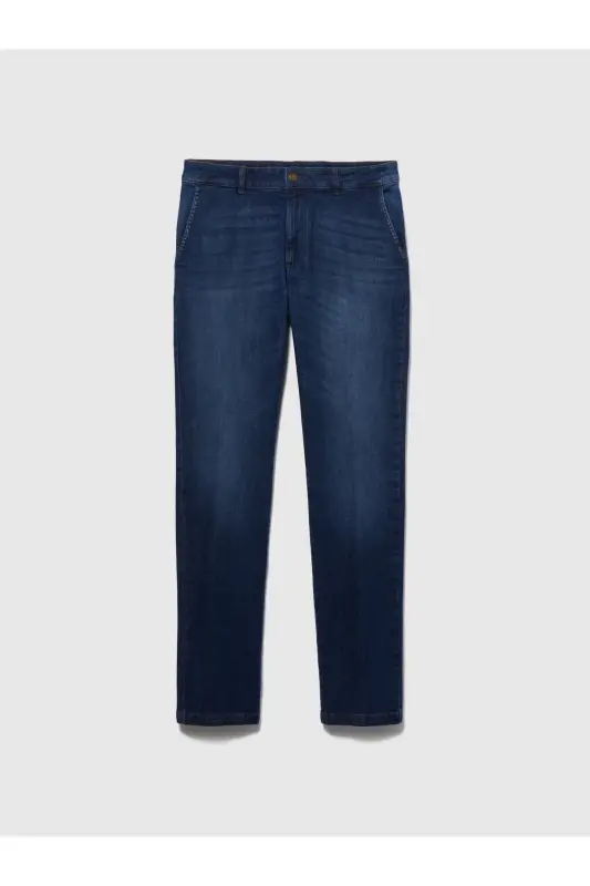 Erkek Denim Slim Fit Baltimora Chino Denim Pantolon-Denim - 2