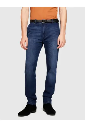 Erkek Denim Slim Fit Baltimora Chino Denim Pantolon-Denim - 5