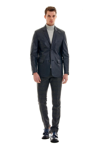 Erkek Deri Ceket-LACİVET - PIERRE CARDIN