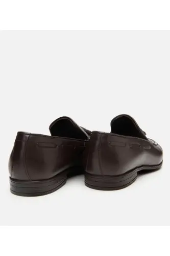 Erkek Deri Kahve Püskül Detaylı Loafer - KAHVE-BROWN - 6