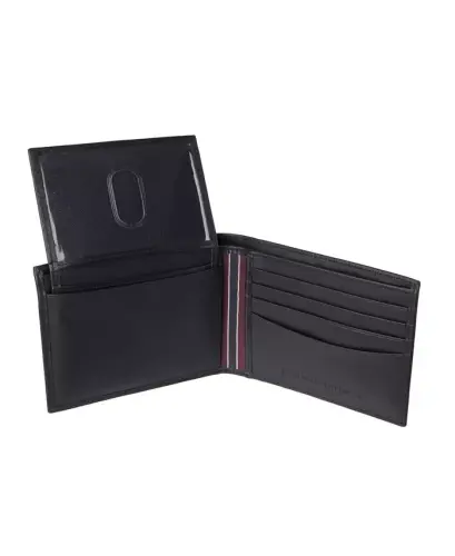 Men's Leather Passcase Wallet-Black - TOMMY HILFIGER (1)