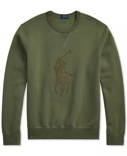 Erkek Deri-Pony İkili Örgü Sweatshirt Termal Yeşil - 5