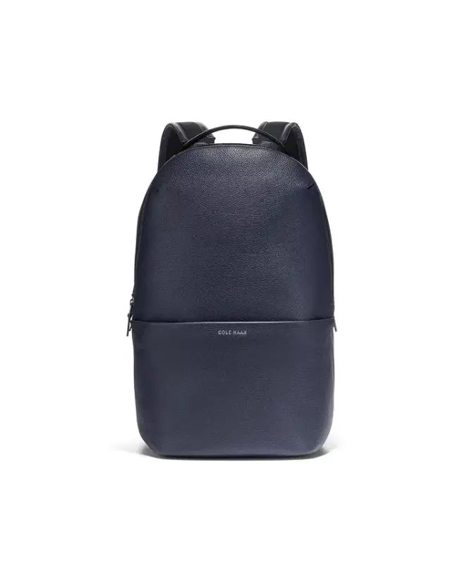 Men's Leather Triboro Backpack - Navy Blazer - 1